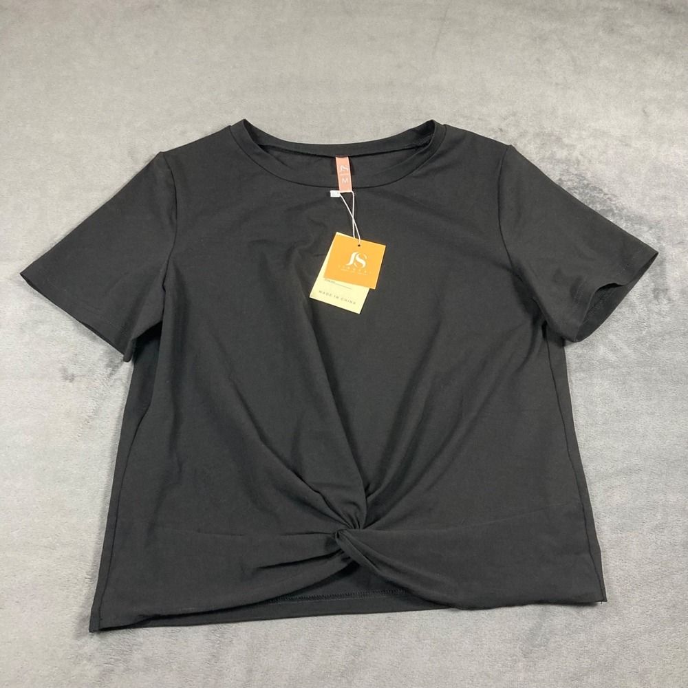 New Jinkesi women's Twist Front black top size M